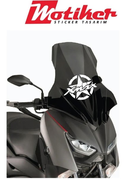 Yamaha Xmax Ön Cam Yıldız Sticker Etiket Model modelleri