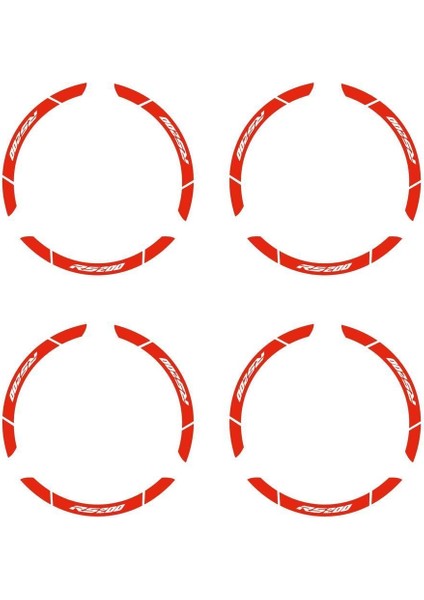 Neon Turuncu Bajaj Pulsar RS200 Geniş Jant Sticker Etiket Modeli fırsatları