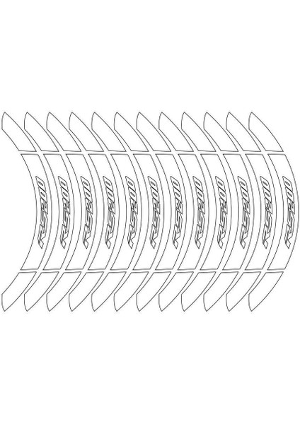 Beyaz Bajaj Pulsar RS200 Geniş Jant Sticker Etiket Modeli modelleri