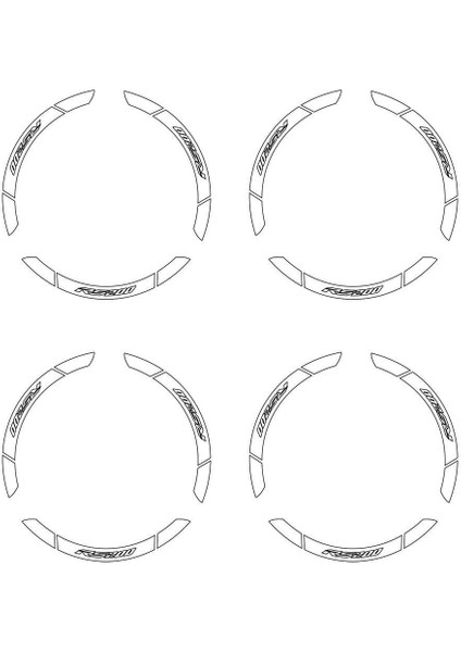 Beyaz Bajaj Pulsar RS200 Geniş Jant Sticker Etiket Modeli fırsatları