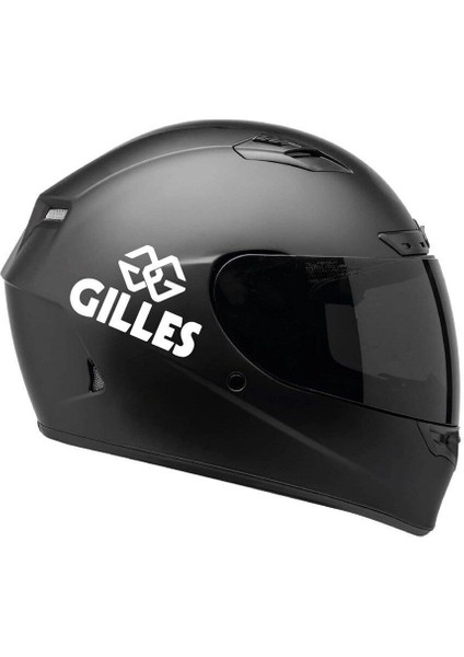 Tek Renk Gilles (Gilles Helmet Stickers) Kask Sticker Etiket Modeli