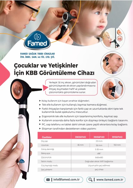 Video Otoskop Sistemi Kbb