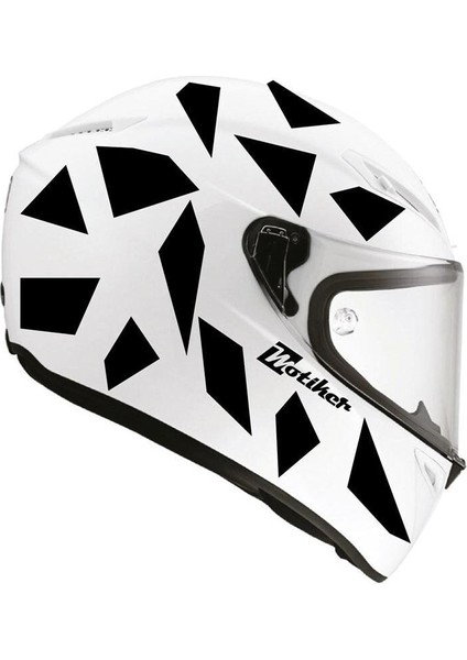 Db Kare Siyah Kamuflaj Kask Sticker Modeli 2