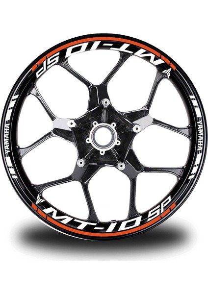 Turuncu Yamaha mt 10 Sp Jant Sticker Etiket