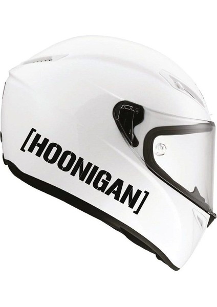 Hg Tek Renk Hoonigan (Hoonigan Helmet Stickers) Kask Sticker Etiket Modeli