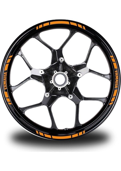 Yamaha Yazılı Kısa Yazısız Kısa Dış Şerit 16'lı Tek Renk Jant Sticker Modeli