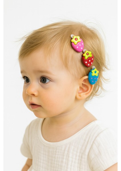 Çilekli Kız Bebek Toka 6 Adet fiyatları