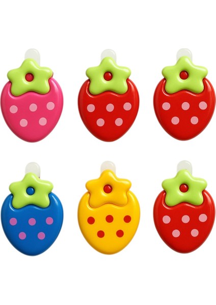 Çilekli Kız Bebek Toka 6 Adet modelleri