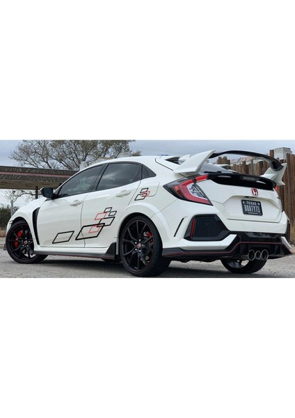 Yan Kapı Kare Desenli Şerit Sticker Etiket Modeli modelleri