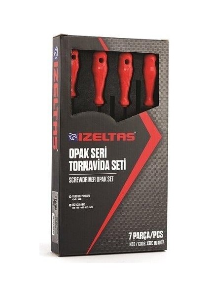 Izeltaş Opak Seri Tornavida Seti 7 Parça - 4300 00 8107