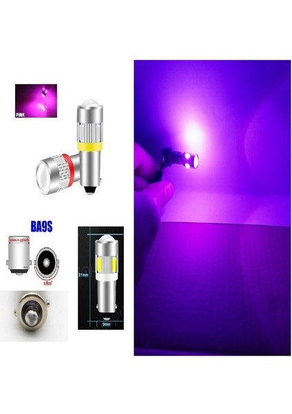 ( 2 x Adet ) 1 Takım T4 53 & H6 LED Ampul Gösterge Gündüz Sürüş Park Ampulu LED Pembe (Pınk) fiyatları