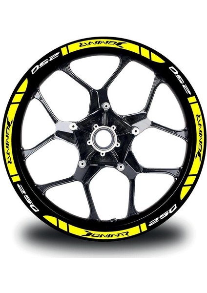 Bajaj Dominar 250 Dış Jant Şeridi Motosiklet Sticker Etiket Modeli