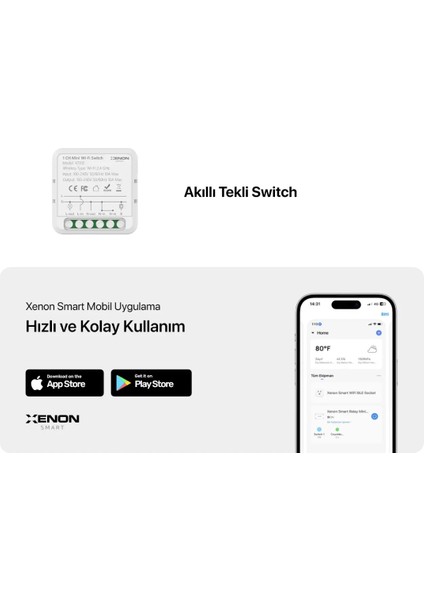Uyumlu Wifi Tek Çıkışlı Akıllı Anahtar Tekli Switch fiyatları