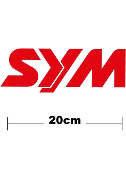 Sym Logo Yazı Sticker Etiket Tek Renk
