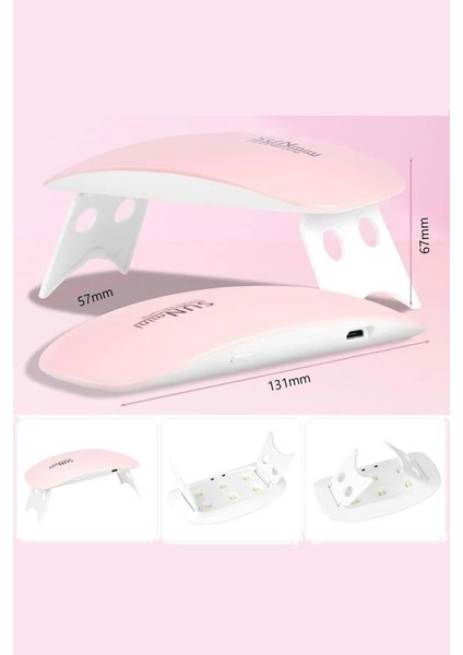 Sun Mini Uv LED 6 Ledli Tırnak Kalıcı Oje Kurutucu USB