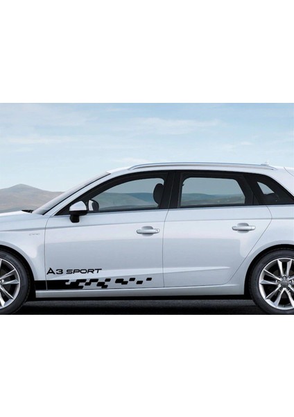 Audi A3 Sport Yazılı Yan Kapı Şerit Sticker Etiket Modeli fiyatları