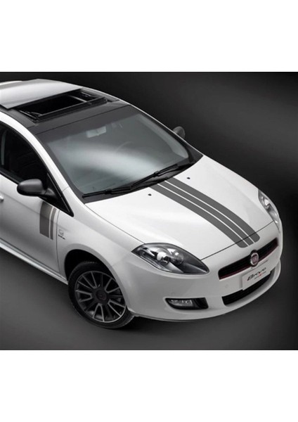 Ön Kaput ve Ön Kapı Üç Şerit Çizgi Sticker Etiket Modeli