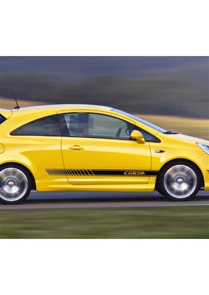 Opel Corsa Yan Ön Kapı Yazılı Sticker Etiket Modeli
