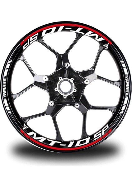 Kırmızı Yamaha mt 10 Sp Jant Sticker Etiket