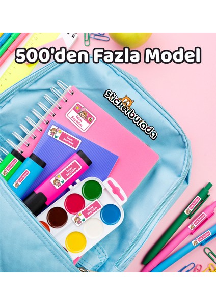 Bilim Adamı Temalı Okul Kreş Kişiye Özel Isim Etiket Seti - Model 609 fiyatları