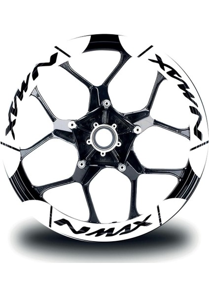 Yamaha Nmax Iç & Dış Jant Sticker Etiket Modeli Beyaz