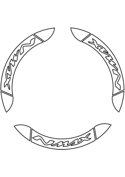 Yamaha Nmax Iç & Dış Jant Sticker Etiket Modeli Beyaz fiyatları