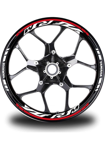Kırmızı Yamaha R1M Jant Sticker Etiket