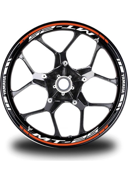 Turuncu Yamaha mt 25 Takım Jant Sticker Etiket