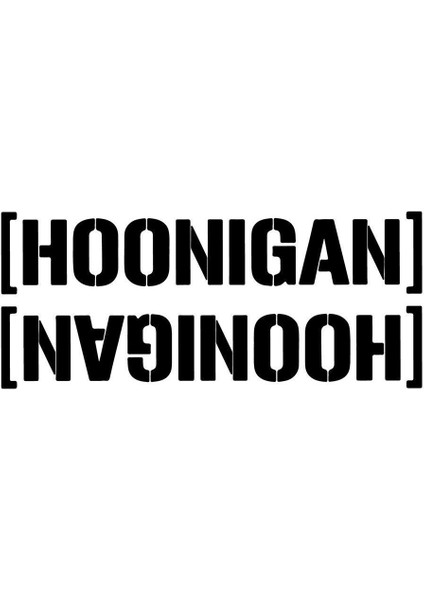Hoonigan Mini Sticker Etiket Modeli