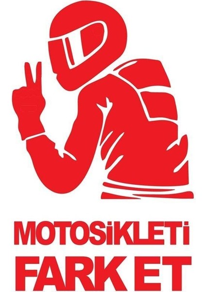 Motosikleti Farket Mini Sticker Etiket Modeli