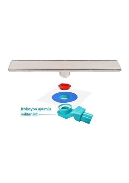 Duş Kanalı Line 6 60 cm Plain Süzgeç ve Yalıtım Kiti 1156-1036000-01