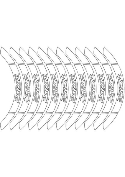 Beyaz Cf Moto 250 Sr Geniş Jant Sticker Etiket Modeli modelleri