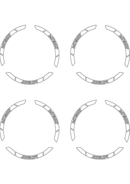 Beyaz Cf Moto 250 Sr Geniş Jant Sticker Etiket Modeli fırsatları