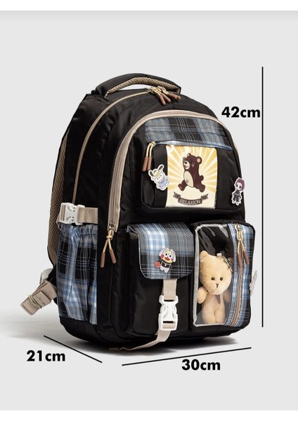 Relaxion Kore Tarzı Unisex Çocuk Üçlü Set Ilkokul Sırt Çantası modelleri