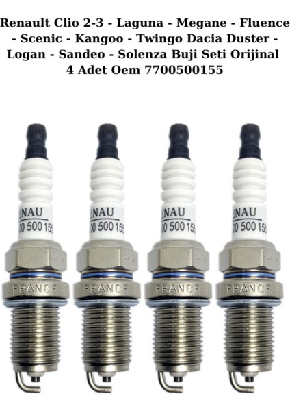 Renault Clio 2 Buji Seti Mais Oem 7700500155