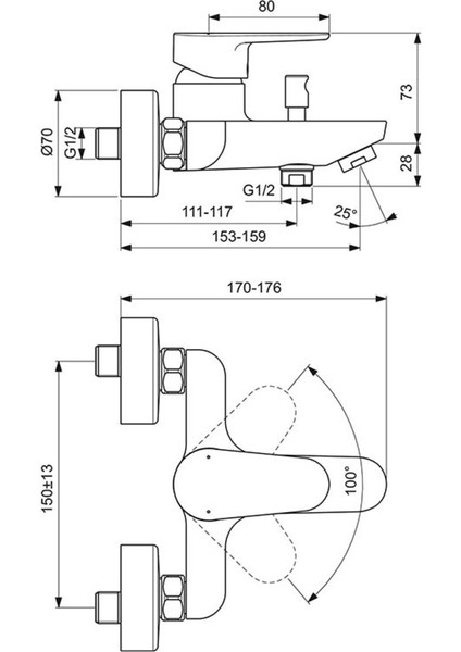 Cerafine O Banyo Bataryası Mat Siyah fırsatları