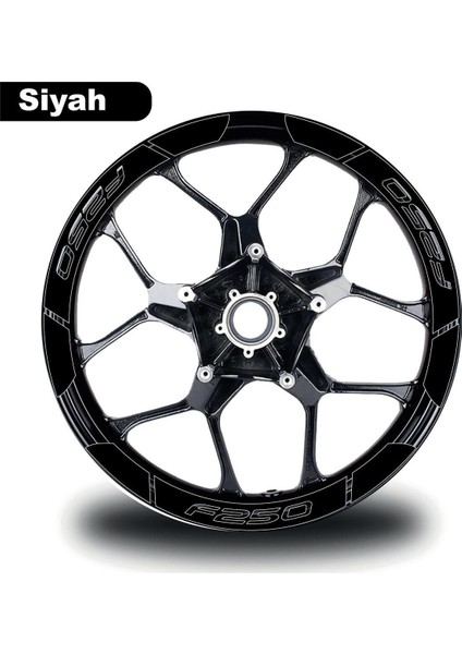 Siyah Bajaj F250 Geniş Jant Sticker Etiket Modeli