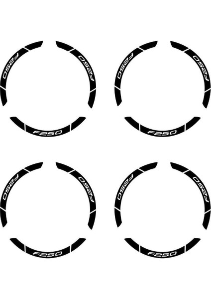 Siyah Bajaj F250 Geniş Jant Sticker Etiket Modeli fırsatları