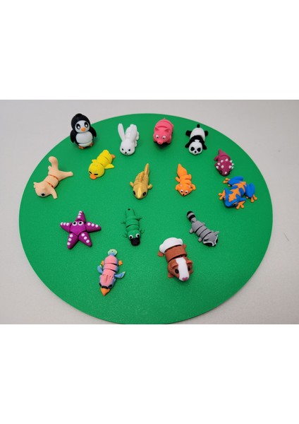 Hareketli, Renkli, 15 Adet Çeşitli Hayvan Figürleri 4 cm Eğlenceli Oyuncak modelleri