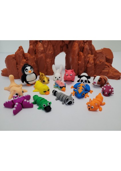Hareketli, Renkli, 15 Adet Çeşitli Hayvan Figürleri 4 cm Eğlenceli Oyuncak fırsatları