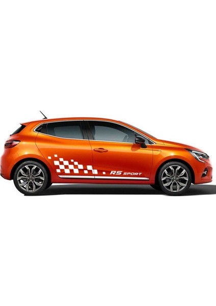 Renault Rs Sport Yan Kapı Şerit Sticker Etiket Modeli