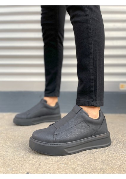 JET-007 Alba Bağcıksız Cilt Erkek Günlük Sneaker Ayakkabı Cst Siyah fiyatları