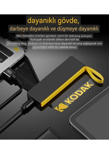256Gb. 450Mb/s Yüksek Hızlı Usb Flash Bellek Type-C ve Usb 3.2 Kablo Dahil 2'si 1'Arada Ultra Hızlı Yeni Nesil Son Teknoloji Orjinal fırsatları