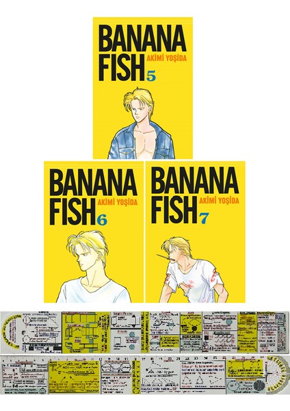Banana Fish 5-6-7. Ciltler Manga Seti + Mat. Öğreten Cetvel