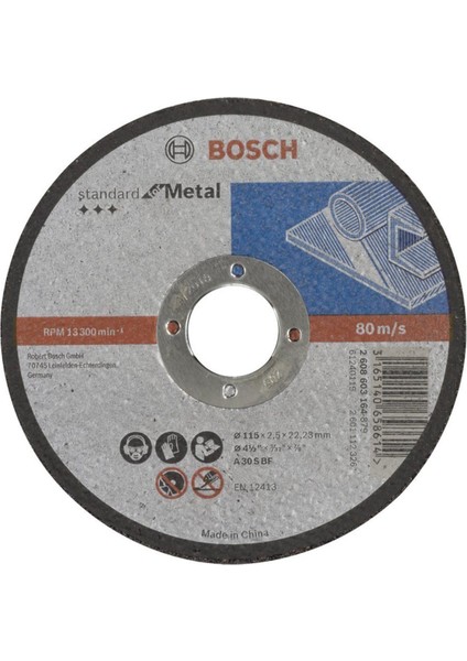 115*2,5mm Standard For Metal Düz - 2608603164