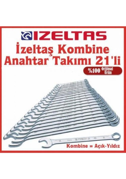 Izeltaş Kombine Kısa Anahtar Takımı 21 Parça 6-32 mm - 0320 00 2121 fiyatları