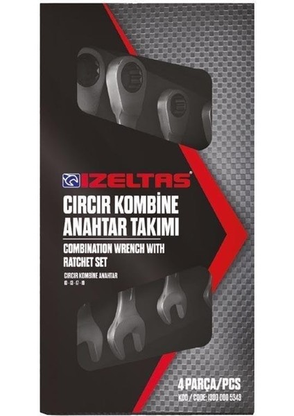 Izeltaş Cırcır Kombine Anahtar Takımı 4 Parça - 13000 005343 fiyatları