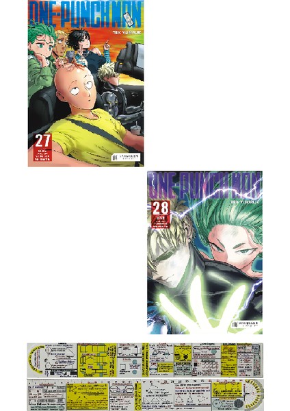 One Punch Man 27-28. Ciltler Manga Seti + Mat. Öğreten Cetvel