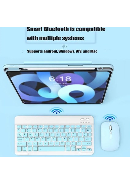 Lenovo Tab M10 Plus 3rd Gen TB125FU Uyumlu Stand Klavye Mouse Kalem Set Mouse Pad Hediye fırsatları