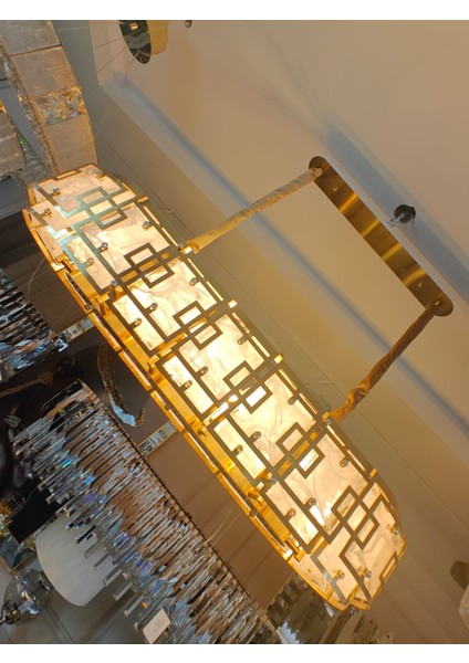 Gold Modern Cam Panel x Avize modelleri